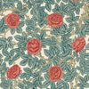 Emery Blue/Madder Climbing Rose Wallpaper