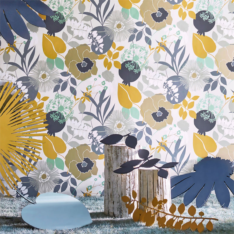 Doyene Floral Wallpaper Standing Ovation Collection by Harlequin