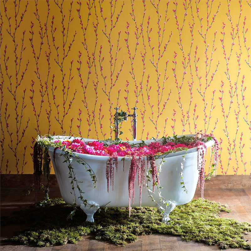 Salice Abstract Trees & Leaves Wallpaper Standing Ovation Collection by Harlequin
