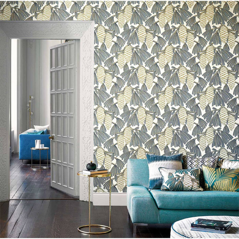 Foxley Salinas Trees & Leaves Wallpaper by Harlequin