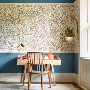 Newill Owl with Leaves & Berries Wallpaper by Morris & Co.