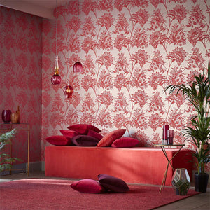 Botanical Red Leaves Wallpaper Foliage Trails Wallpaper 