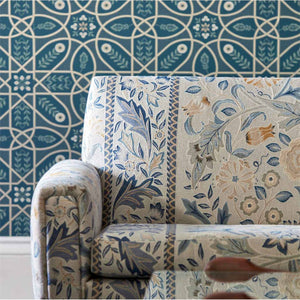 Trellis Wallpaper, Morris and Co Wallpaper, Navy Blue Wallpaper