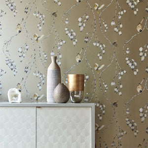 Iyanu Foliage Trail with Butterflies & Birds Wallpaper by Harlequin