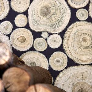 Alnwick Logs - Wood logs Wallpaper by Sanderson