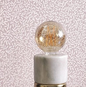 Abigail - climbing leaves wallpaper - Pink metallic dual tone