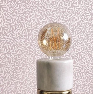 Abigail - climbing leaves wallpaper - Pink metallic dual tone