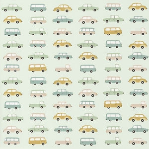 Menthe Vert  Allover Cars Happy Dreams Wallpaper Collection by Select Style