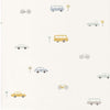 Bleu Jaune Old School Vintage Cars Bicycle & Trucks Wallpaper for Kids Room
