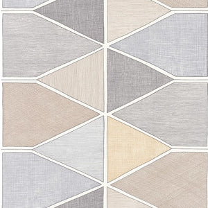 Beige Bleu Stella Colour Geometric Wallpaper by Select Style 