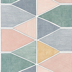 Emeraude Rose Jaune Stella Colour Geometric Wallpaper by Select Style 