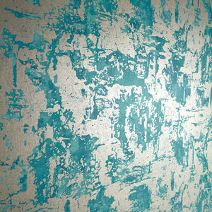 Anthropic - Metallic Blue and Silver Wallpaper by select Style