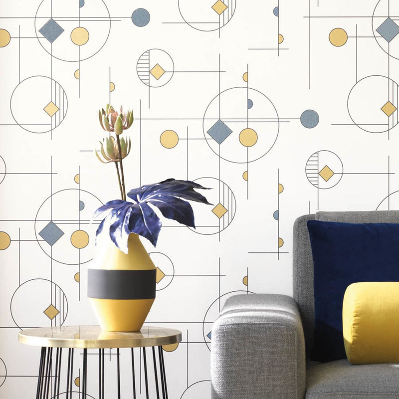 Studio geometric Wallpaper from Vision Collection by Casadeco