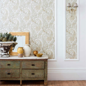 Cashmere Paisley Wallpaper - Sanderson Wallpaper - Beige Wallpaper