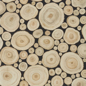 Lacquer Black Wood Stone Wallpaper for Bedrooms
