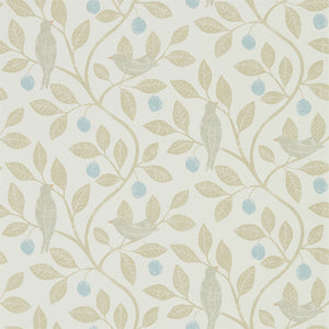Denim Barley Damson Tree Wallpaper for Backdrop of good furniture