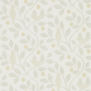 Linen Honey Damson Tree With Birds Wallpaper for Bedrooms & Living Rooms