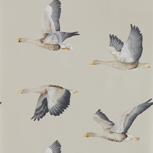 Gilver Elysian Geese Bird Wallpaper by Sanderson