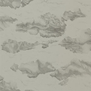 Charcoal Silver Nuvola Wallpaper with Clouds in Sky for Study & living rooms