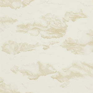 Gold Shell Nuvola Wallpaper with Wispy Clouds in the Sky  