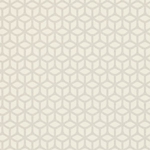 Pearl Geometric Wallpaper with Cubical Lattice by Select Style 