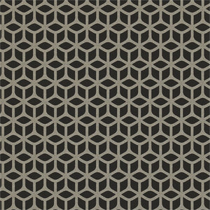 Onyx Black Geometric Wallpaper by Select Style for any room