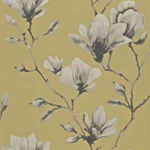 Mustard Yellow Floral Wallpaper by Harlequin for Girls Room