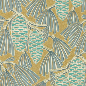 Kingfisher Gold Tree & Leaves Wallpaper by Select Style