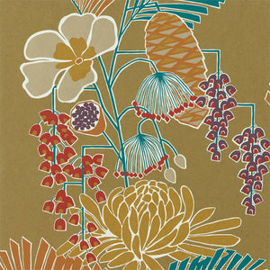 Gold Russett Atlantic Floral Wallpaper by Select Style