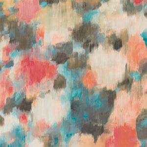 Coral Turquoise Exuberance Abstract Wallpaper for Living rooms & Study Rooms