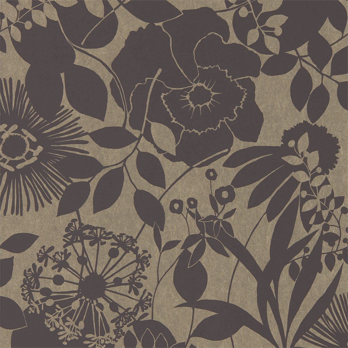 Harlequin on Twitter Coquette features overblown flowers silhouetted  flower stems and leaves combined to create a beautiful wallpaper in a  monocolour option httpstcosdFp4rrJ8p  Twitter