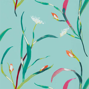 Lagoon Zest Colourful Leaves Fronds on Wall by Harlequin