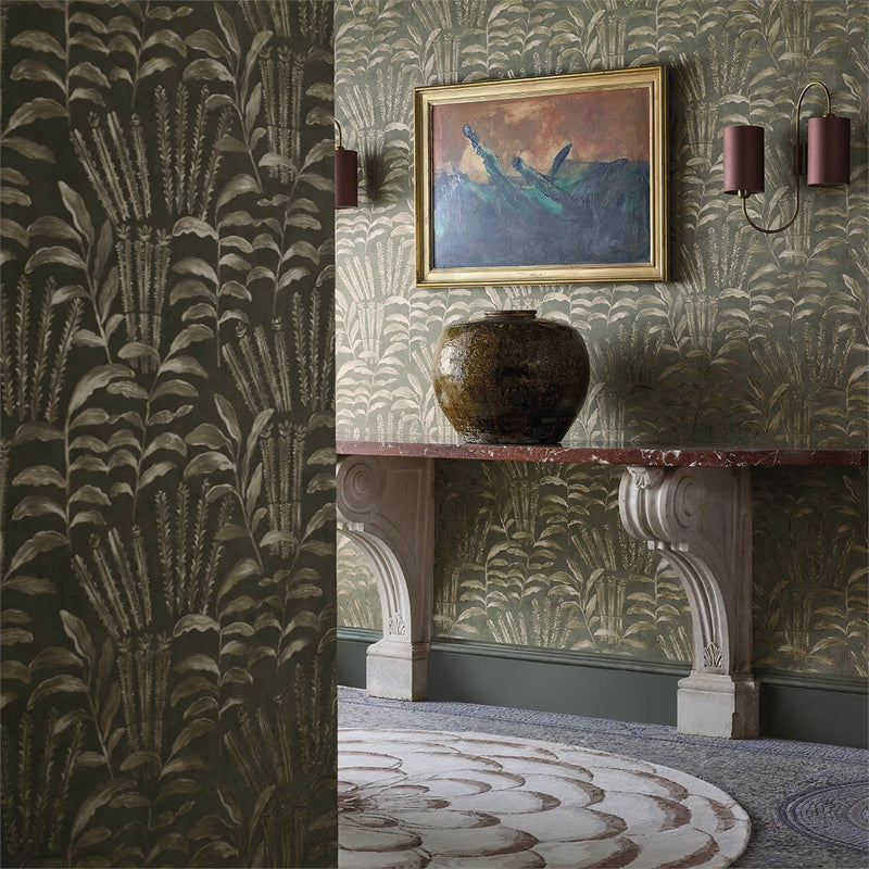 HighClere Darnley Trees &  Leaves Wallpaper by Zoffany