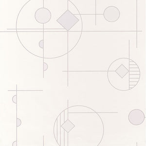 Blanc Geometric Wallpaper with Shapes on Airy Wall by Select Style 