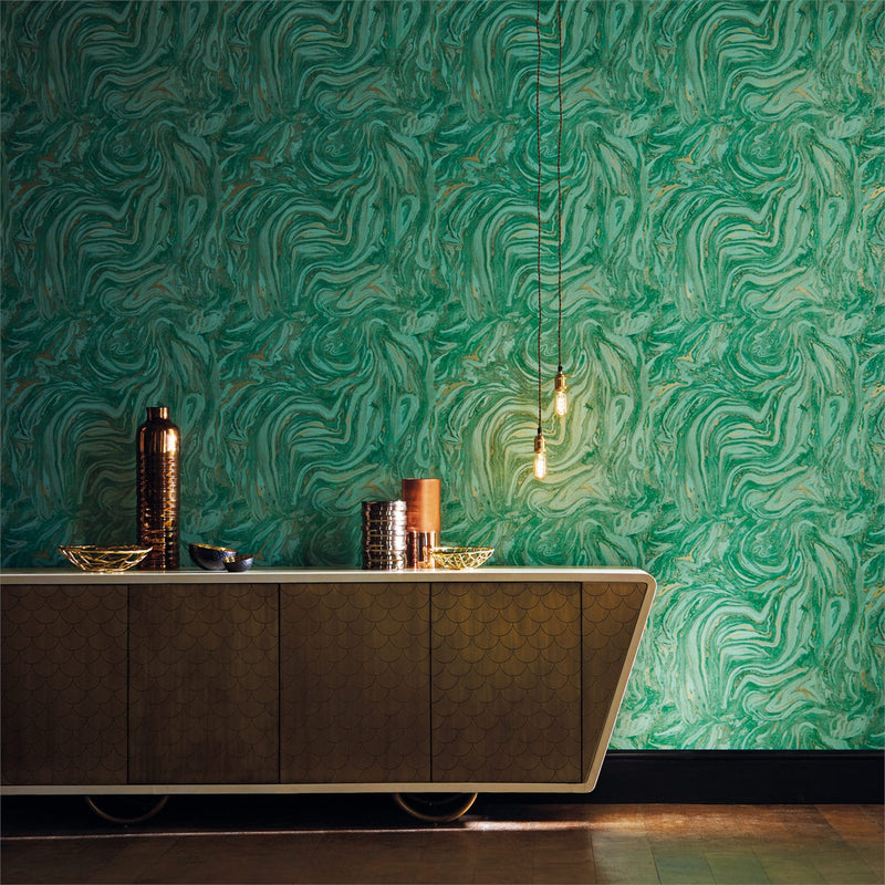 Makrana Abstract Wallpaper with Marbled Effect 