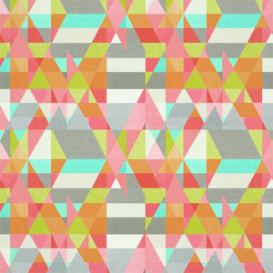 Lime Peony Sunset Colourful Geometric Triangle Wallpaper By Scion