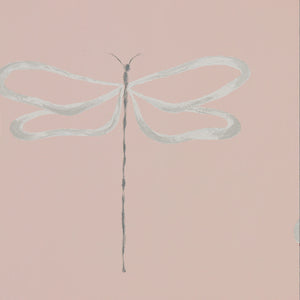 Blue Wallpaper with Dragon Fly japandi Collection by Scion
