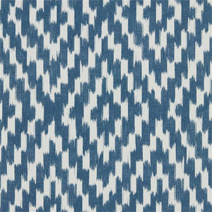 Indigo White Combination of Diamond Shapes Wallpaper