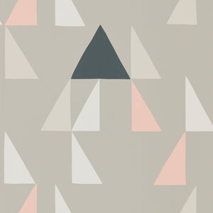 Blush Parchment Dove Triangle Design Wallpaper by Scion