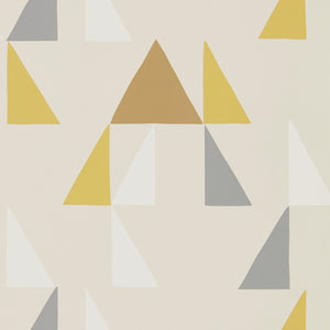 Mustard Pewter Cinnamon Modul Lohko Geometric Wallpaper