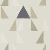 Parchment Biscuit Linen Colourful Triangle Geometric Wallpaper 