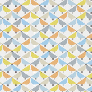 Satsuma Sky Pebble Lintu Wallpaper for Kitchen & Bedrooms