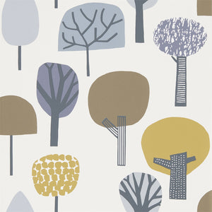 Honey Cocoa Slate Abstract Trees & Leaves Wallpaper by Select Style