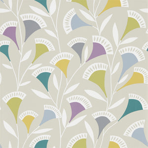 Foxglove Graphite Forest Abstract Wallpaper by Scion 