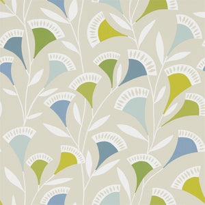 Citrus Glacier Biscuit Abstract Fan Like Floral Wallpaper by Select Style
