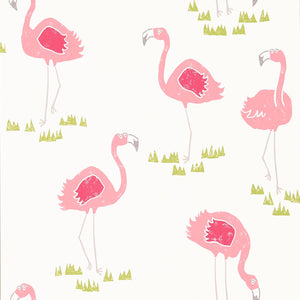 Blancmange Chalk Flamingo Wallpaper by Select Style