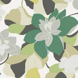 Leaf Moss Green Diva Floral Wallpaper by Select Style for Backdrops 