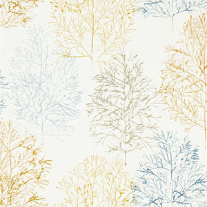 Stonewash Papaya Soetsu Wallpaper with Abstract Trees