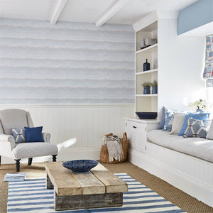 Ripley Coastal Waves at Horizon Wallpaper by Sanderson