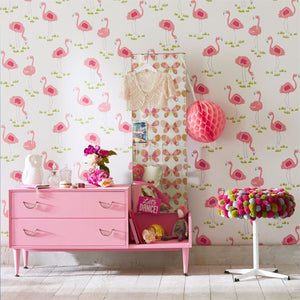 Beautiful Flamingo Wallpaper by Scion 